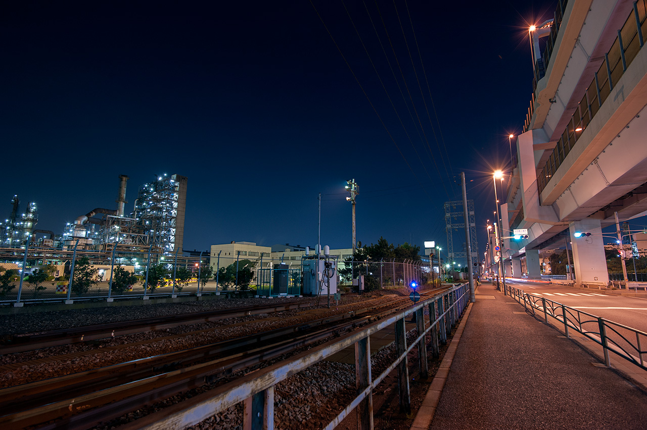 夜景写真家 犬飼誠人監修 神奈川県川崎市川崎区の夜景 浮島町貨物ヤード前夜景Navi