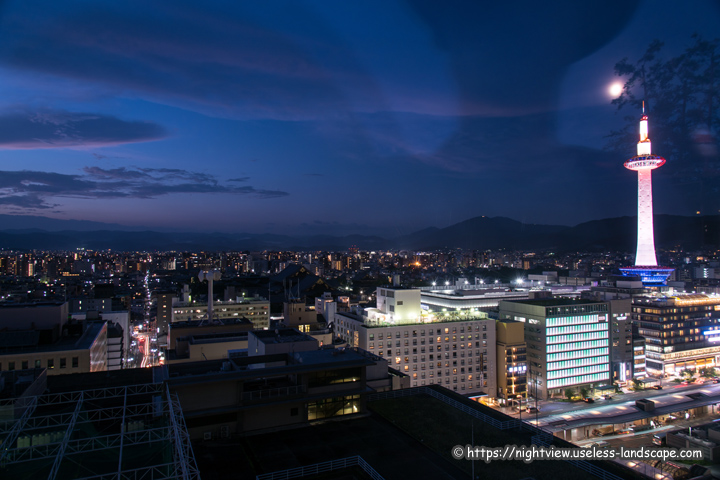 京都駅大空広場の夜景 京都府京都市下京区