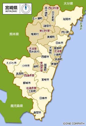 宮崎県の地図 - MapFan