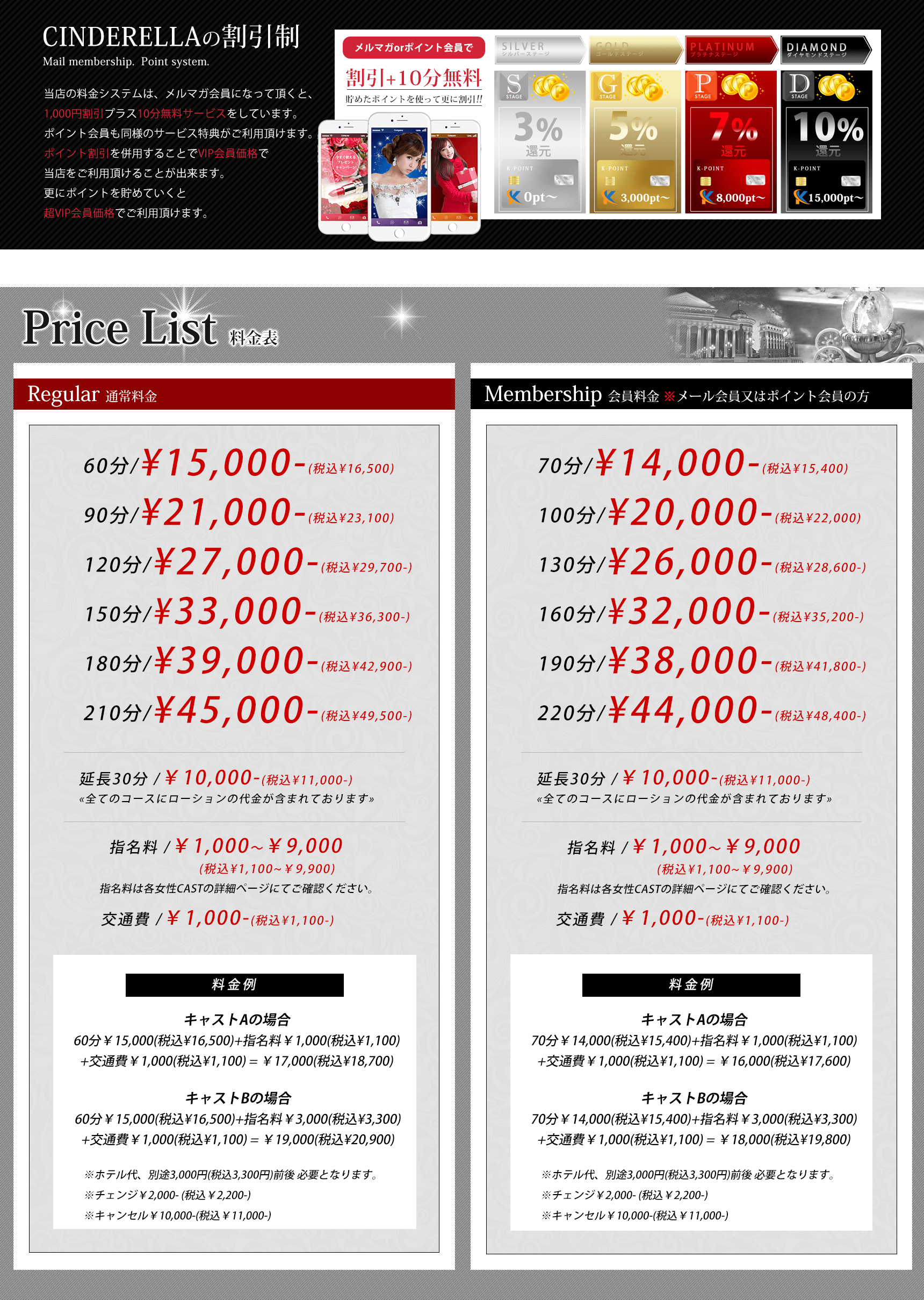 料金利用案内 | 名古屋～韓国デリヘル 火の鳥