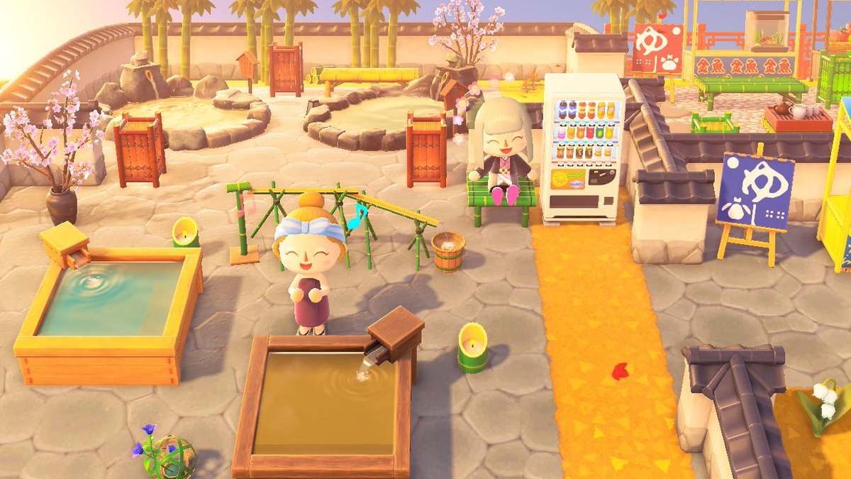 海が見える癒しの絶景スパ🌿 あつ森あつ森写真部acnhanimalcrossing