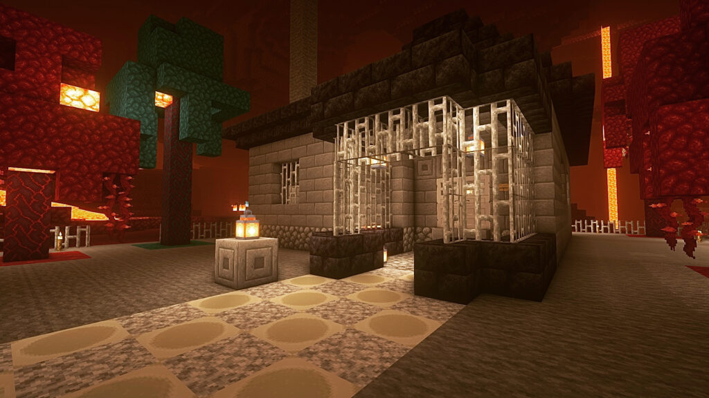 16ハウス 24ネザーレンガの洋館 - マイクラ設計図