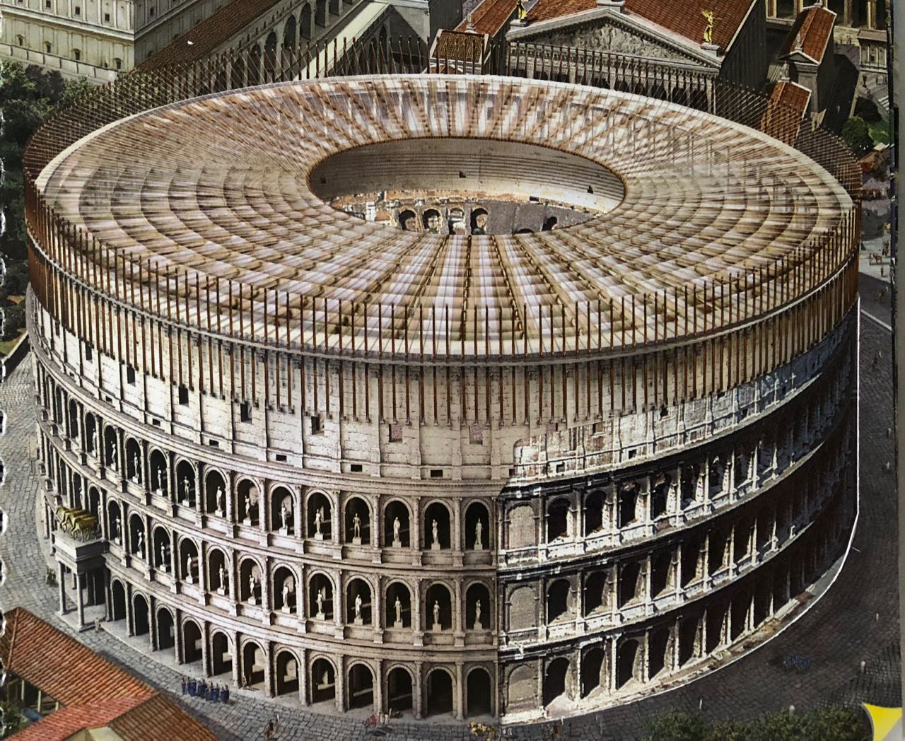 ローマのコロッセオ : レトロな建物を訪ねて