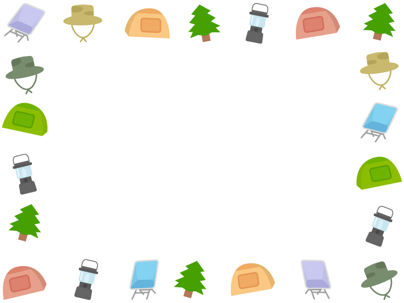 キャンプ場を表現したイラスト - ONWAイラスト