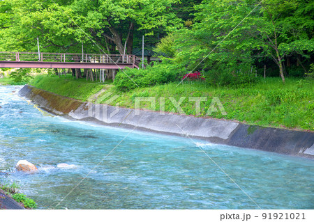 四万温泉無料駐車場 桐の木平かじか公園前 - 群馬の観光や名物と上毛かるた スマホ