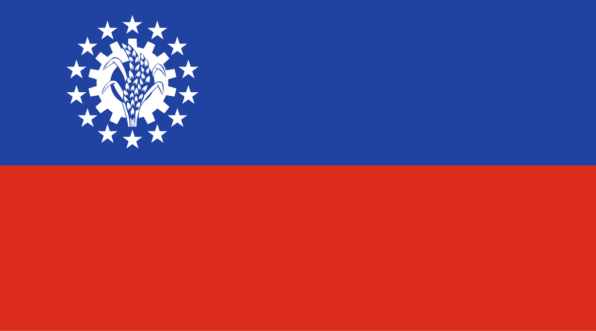 ミャンマーの国旗地図に使えるフリー素材