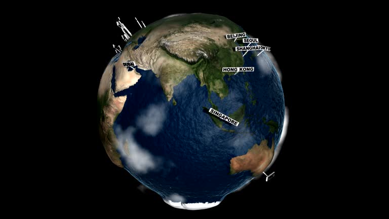 Amazonシンガポール壁地図 - 40.25インチ x 28.5インチ マットプラスチック地図文房具・オフィス用品