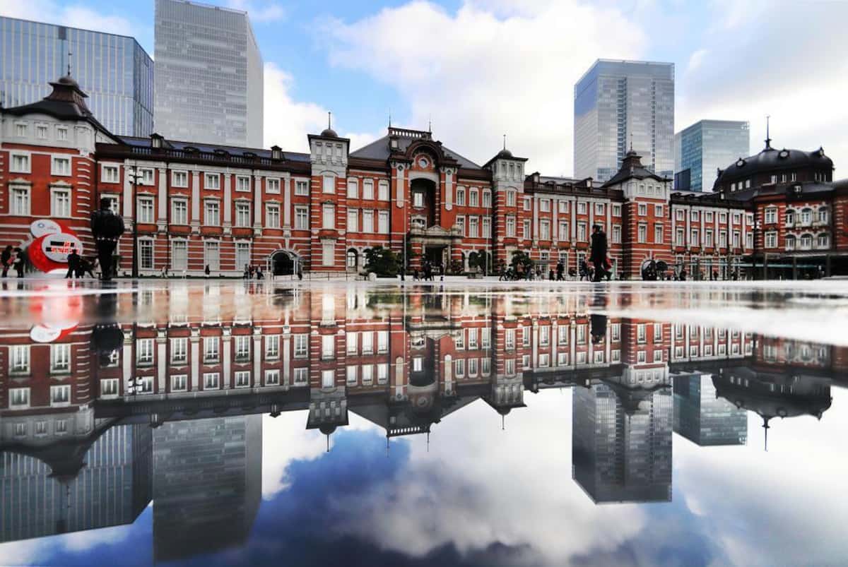 東京駅赤レンガ駅舎」の夜景壁紙・写真アローズ