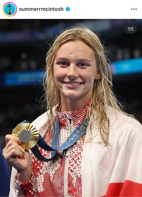 美少女スイマー サマー・マッキントッシュ カナダ １５才 世界水泳ブタペスト２０２２紙飛行機の折り方