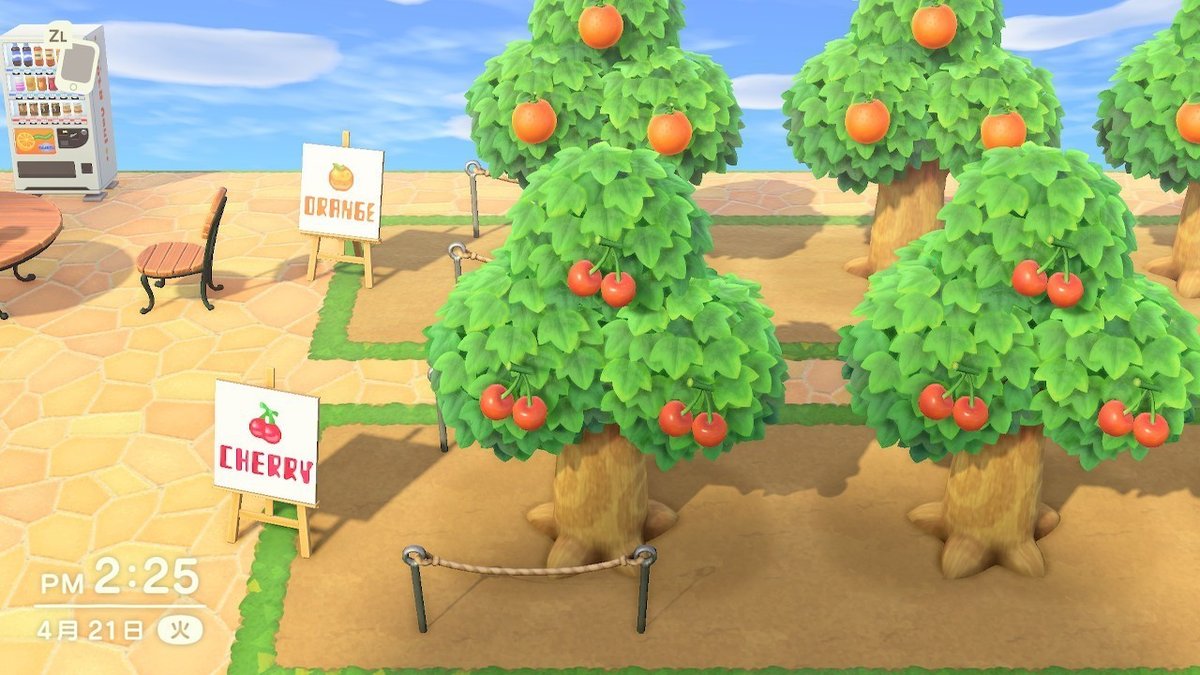 果樹園の看板 作者: ヌイコマイデザイン カタログ -あつ森 あつまれ どうぶつの森