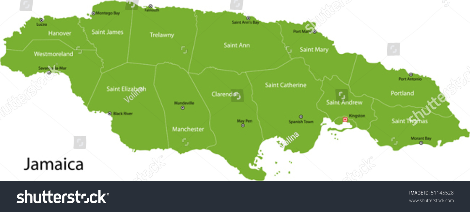 ジャマイカ地図旗コートのイラスト素材・ベクター Image 37748167