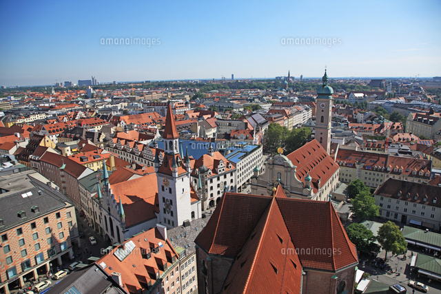 旧市庁舎，ミュンヘン，バイエルン，ドイツ ポストカードZazzle.co.jp