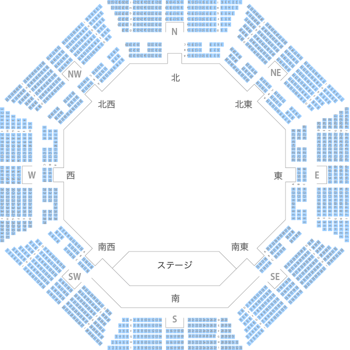 日本武道館 座席解説4 42階席 -- livehis