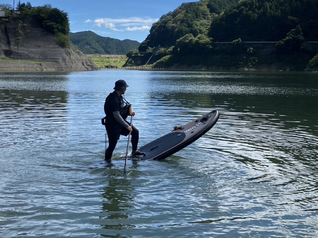SUP カヌー体験の様子 川での冒険ツアーです是非ご家族でご参加ください。PAIA パイア宮崎県でSUP、WSF、カヌー の体験・レンタルを行っています