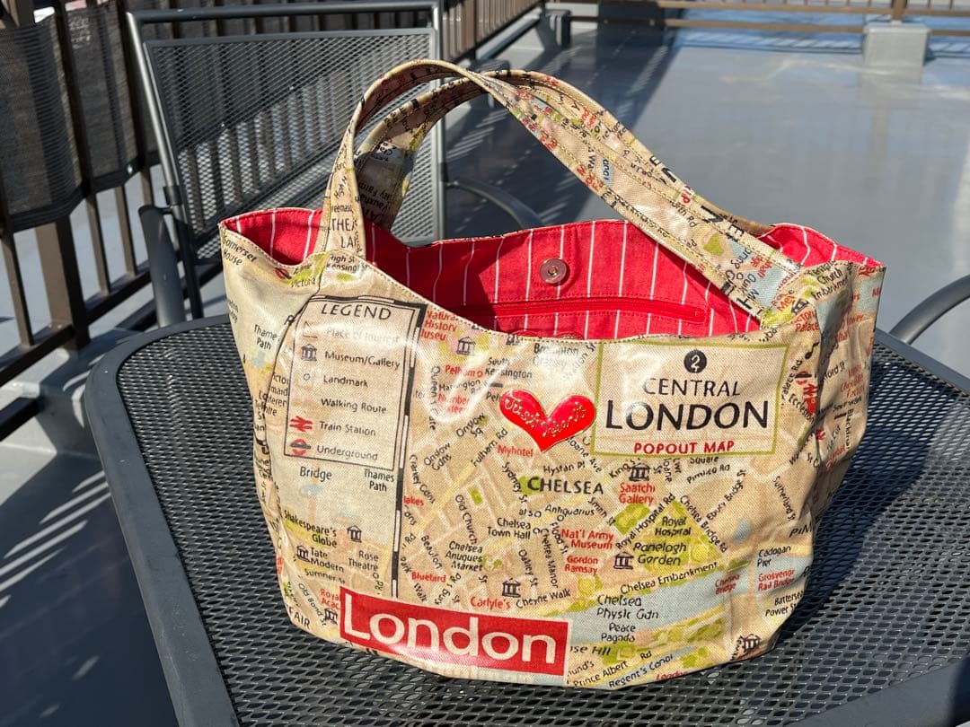 トートバッグ マルチカラー 総柄 ロンドンマップ 地図柄 タグ付き