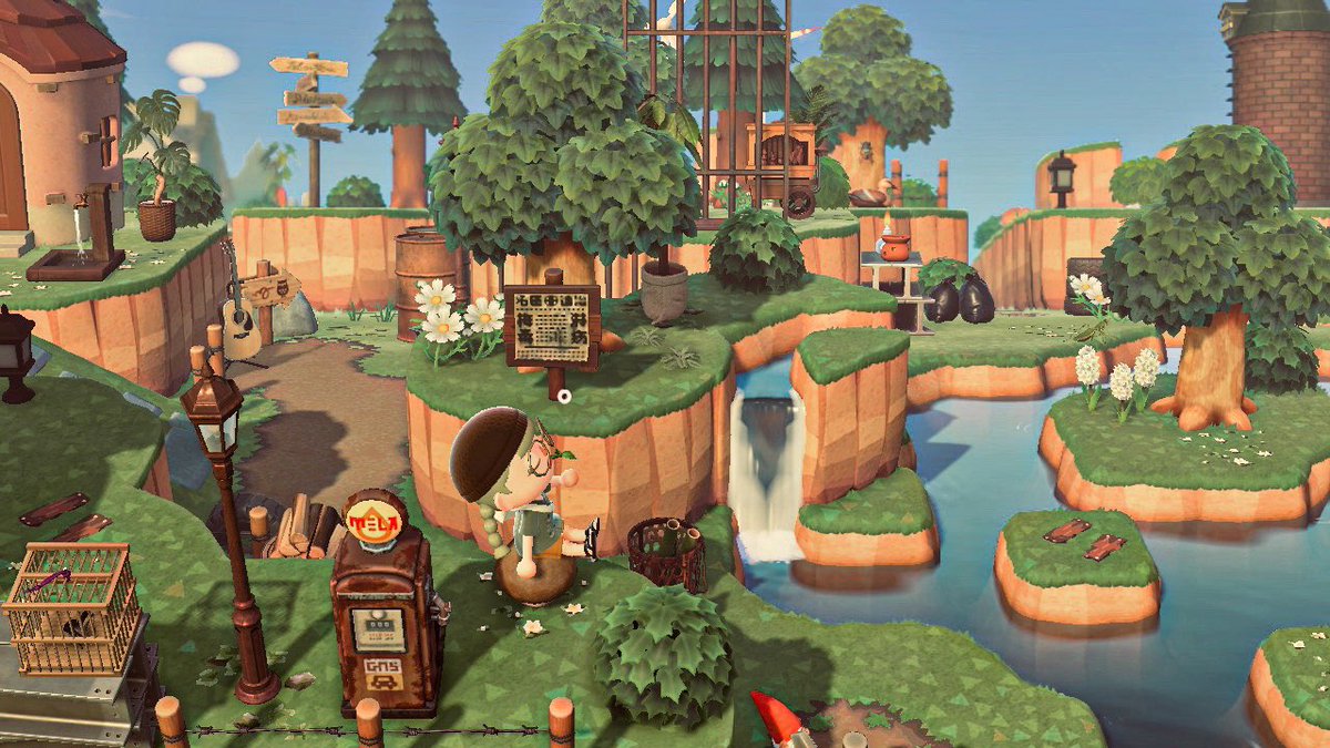 あつ森 案内所裏の展望ウッドデッキ～狭いスペースのレイアウト～ - マイミーボックス myme box