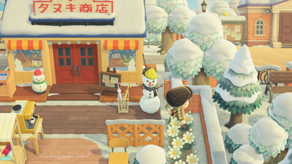 あつ森 無人島の売店・たぬき商店周りとまめつぶの休憩スペース - マイミーボックス myme box