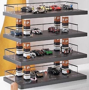 ミニカーディスプレイ 駐車場型ミニカーディスプレイ ミニカー ミニカー収納 見せる収納 ミニカーコレクション おもちゃ おもちゃ収納 鑑賞用FelsGold