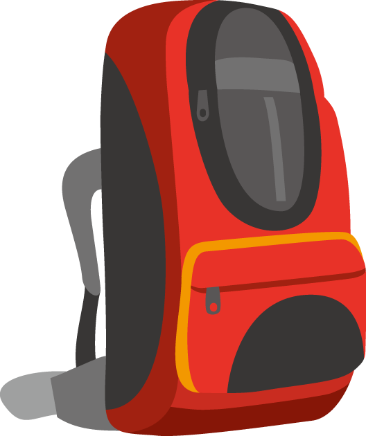 遠足のリュックサックのイラスト無料のフリー素材 イラストエイト