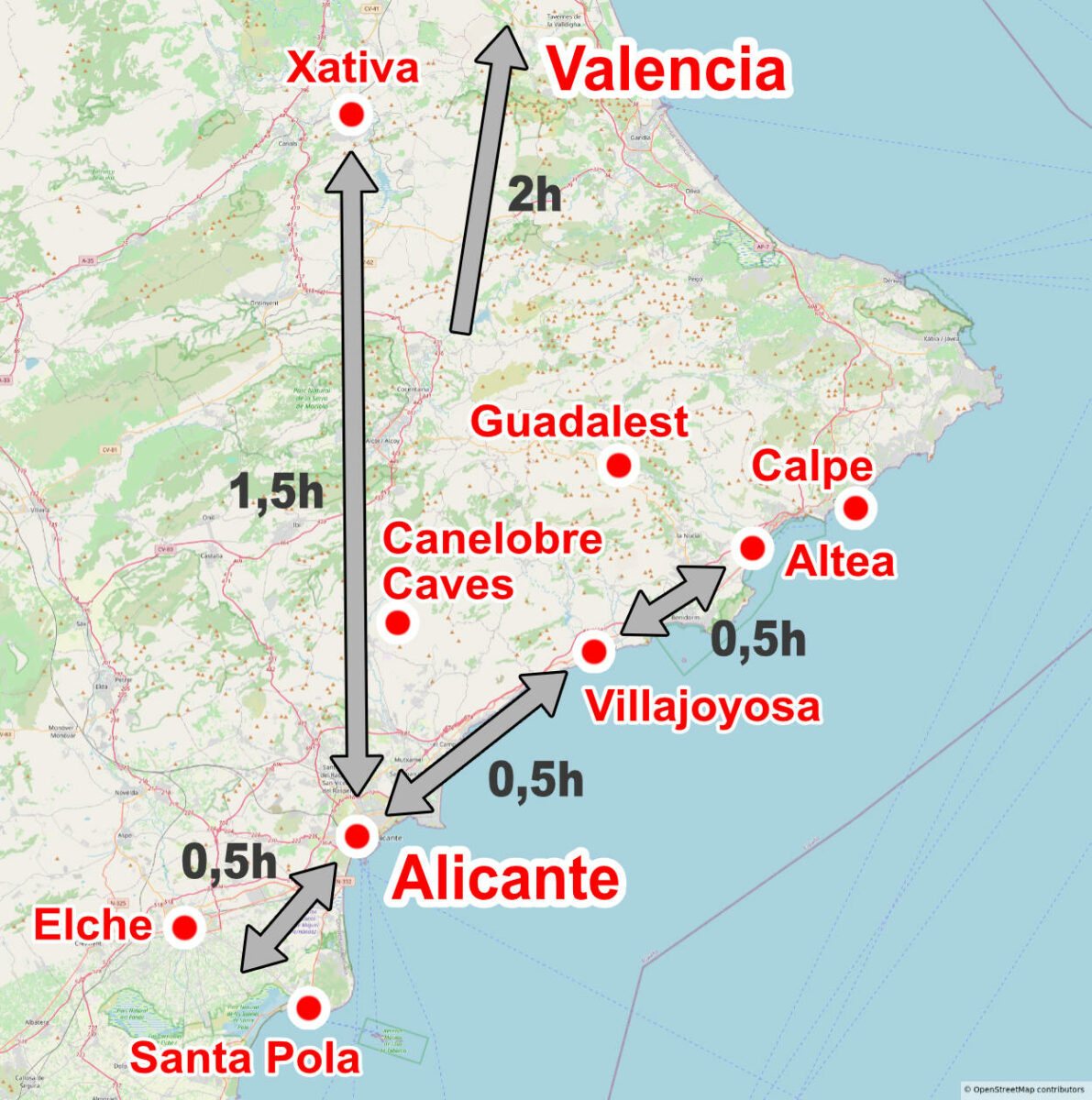 南スペイン ぐるっと周遊 レンタカーの旅