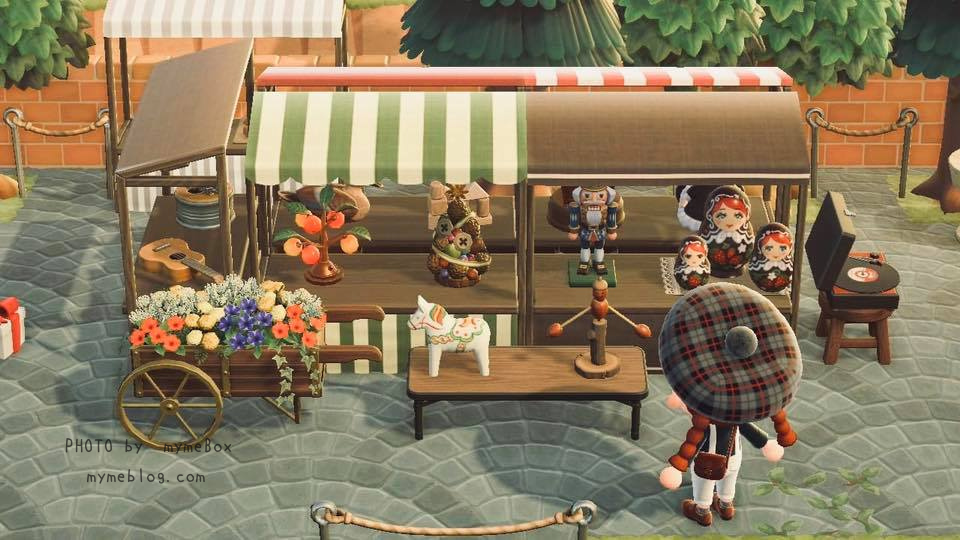 あつ森 案内所前のハニワ広場と住宅街┊Haniwa Square and residential area in front of theinformation center. 島クリエイト