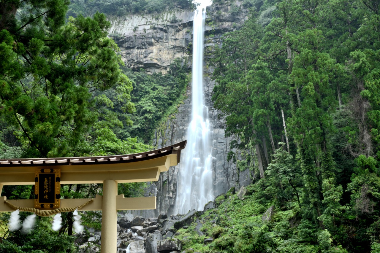 4K 直瀑落差日本一の滝世界遺産那智の大滝