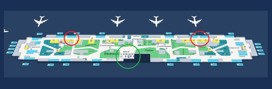 エミレーツ・ターミナル3ドバイ国際空港ご出発前にエミレーツ航空 日本