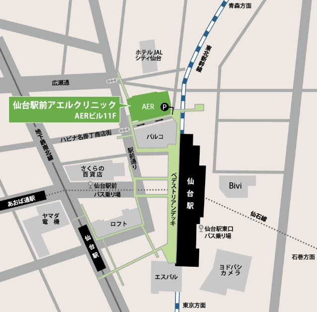 仙台駅前にある無料展望室 仙台アエル: みちくさ学会