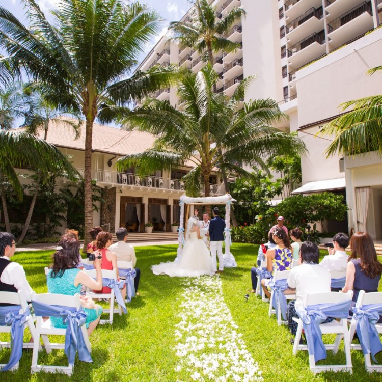 ハレクラニ ガーデンコートヤードウエディングハワイの挙式・結婚式 ウエディングパーク海外