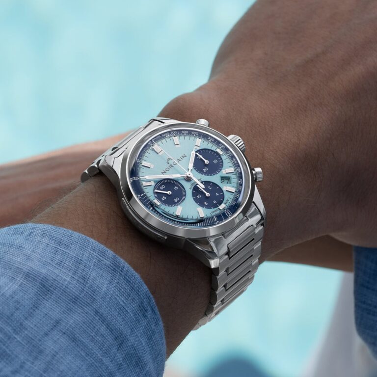 ノルケイン この夏におすすめスカイブルー文字盤！フリーダム60 クロノ 40MMoomiya 鹿児島店ブログ - 正規輸入時計専門店