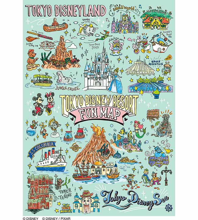 チ*ン様希少 東京ディズニーランド イラストマップ