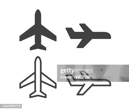 色塗りできる飛行機のイラストぬれよん-ぬれるフリーイラスト