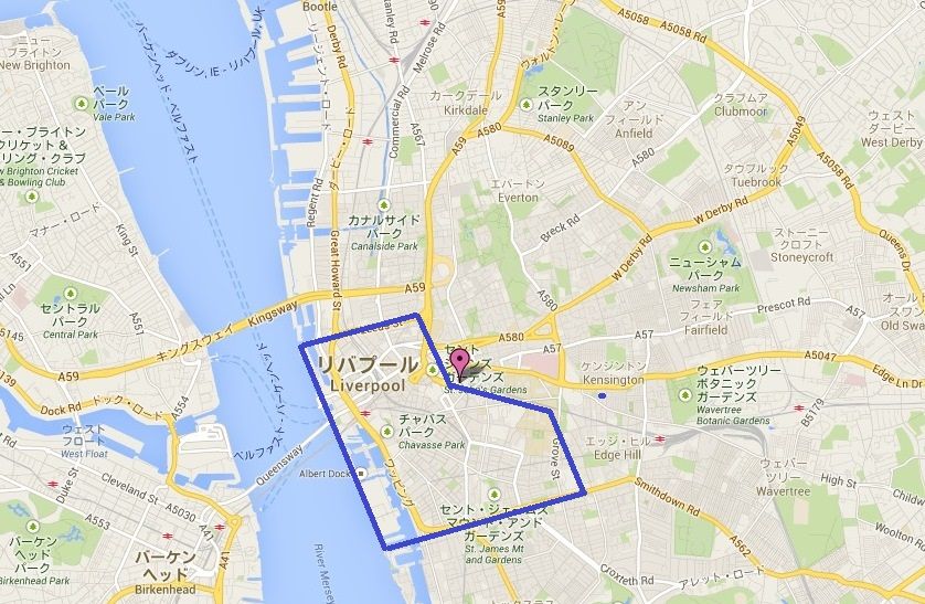 応交渉 ビートルズ Liverpool Tour Map 1990年版 52249.jpg