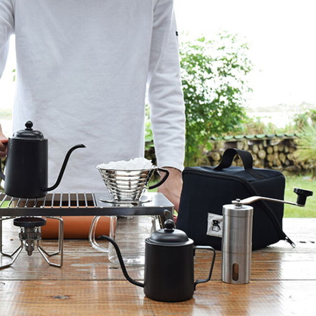 楽天市場 手挽きコーヒーグラインダー 9点SET コーヒーセット コーヒーミル コーヒードリップセット キャンプ コンパクト ステンレス アウトドア用: ナイスホーム 楽天市場店
