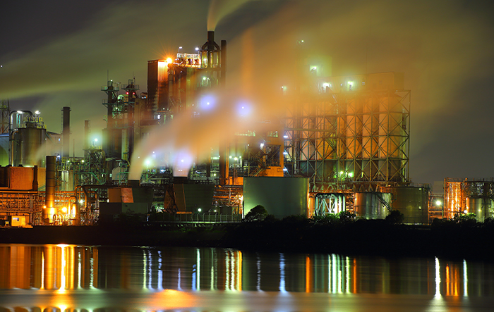 イハラニッケイ化学 工場夜景 静岡県静岡市清水区蒲原 : LandscapePhotoGallery