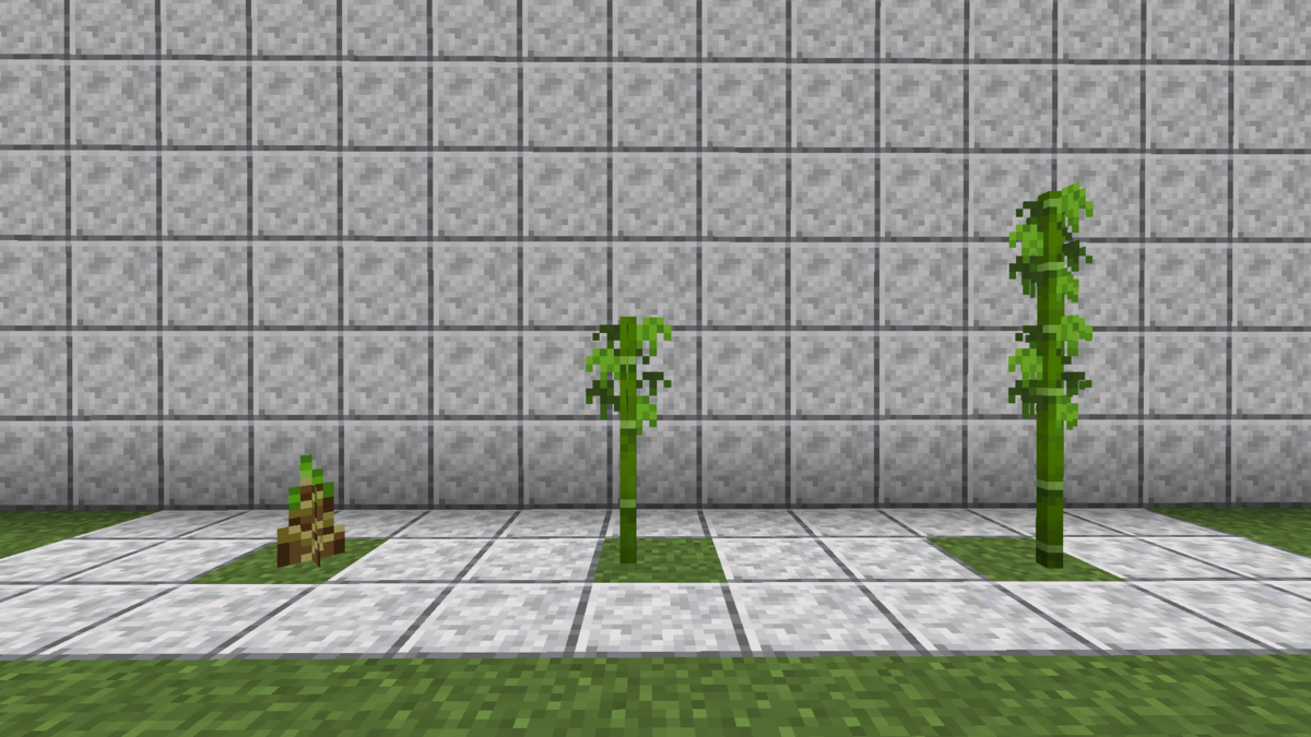 マイクラ 竹と関連アイテム 竹ブロック系・足場 の解説 -アイテム解説054- - すろーのマイクラ日記