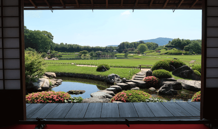 後楽園・幻想庭園の点灯式にて演奏 岡山蝦名宇摩