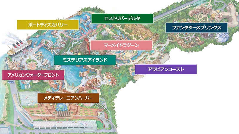 ディズニーシーのわかりやすい地図ベスト3！ディズニーランドも網羅したマップがおススメ！ディズニー裏マニア