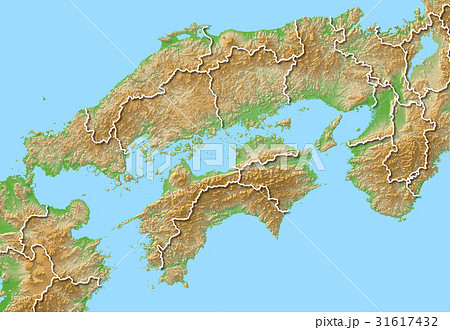和歌山県のシルエットで作った地図イラスト 赤塗り無料イラスト素材素材ラボ