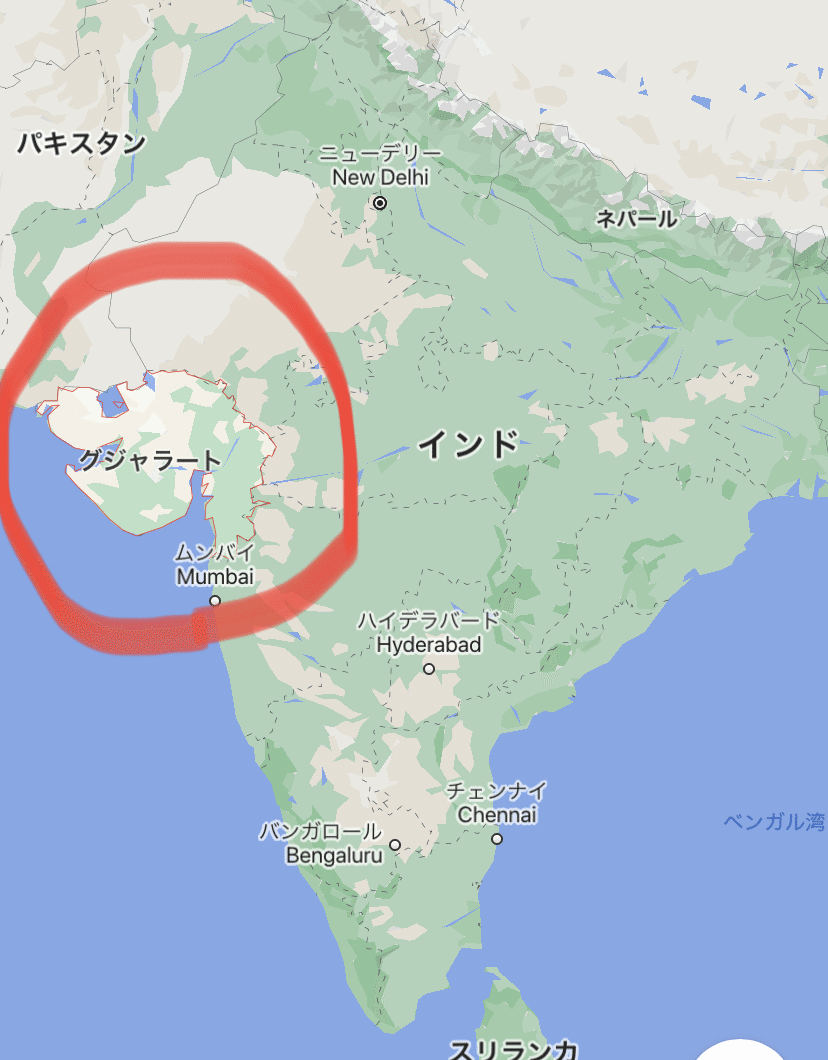 インドのグジャラート州の地図Premiumベクトル素材