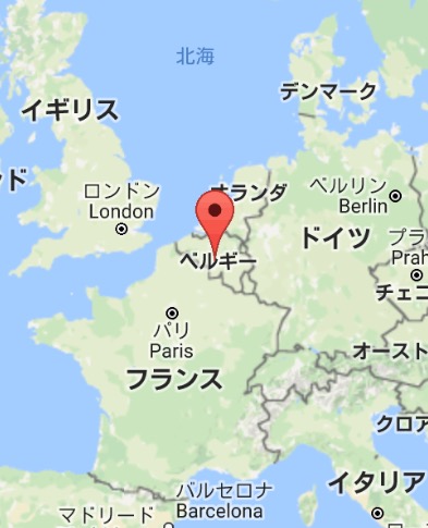 ベルギー地図ベルギーの国旗の色と国の首都ブリュッセルのピンで強調表示 ストックベクター ©boldg 570006326