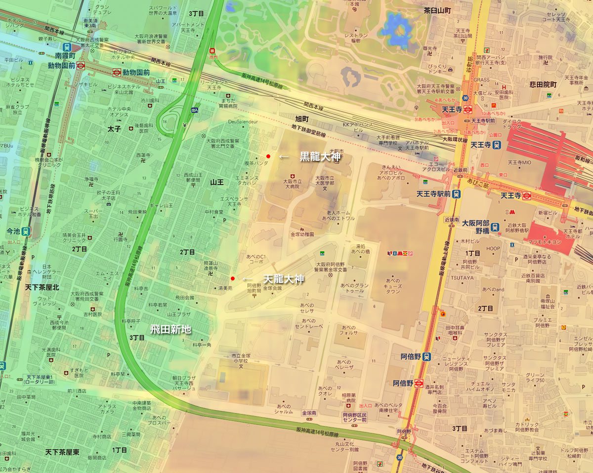 Tobita Shinchi 飛田新地のアクセス、地図