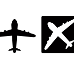 旅客機、飛行機のシルエットフリー、無料で使えるイラストカット.com