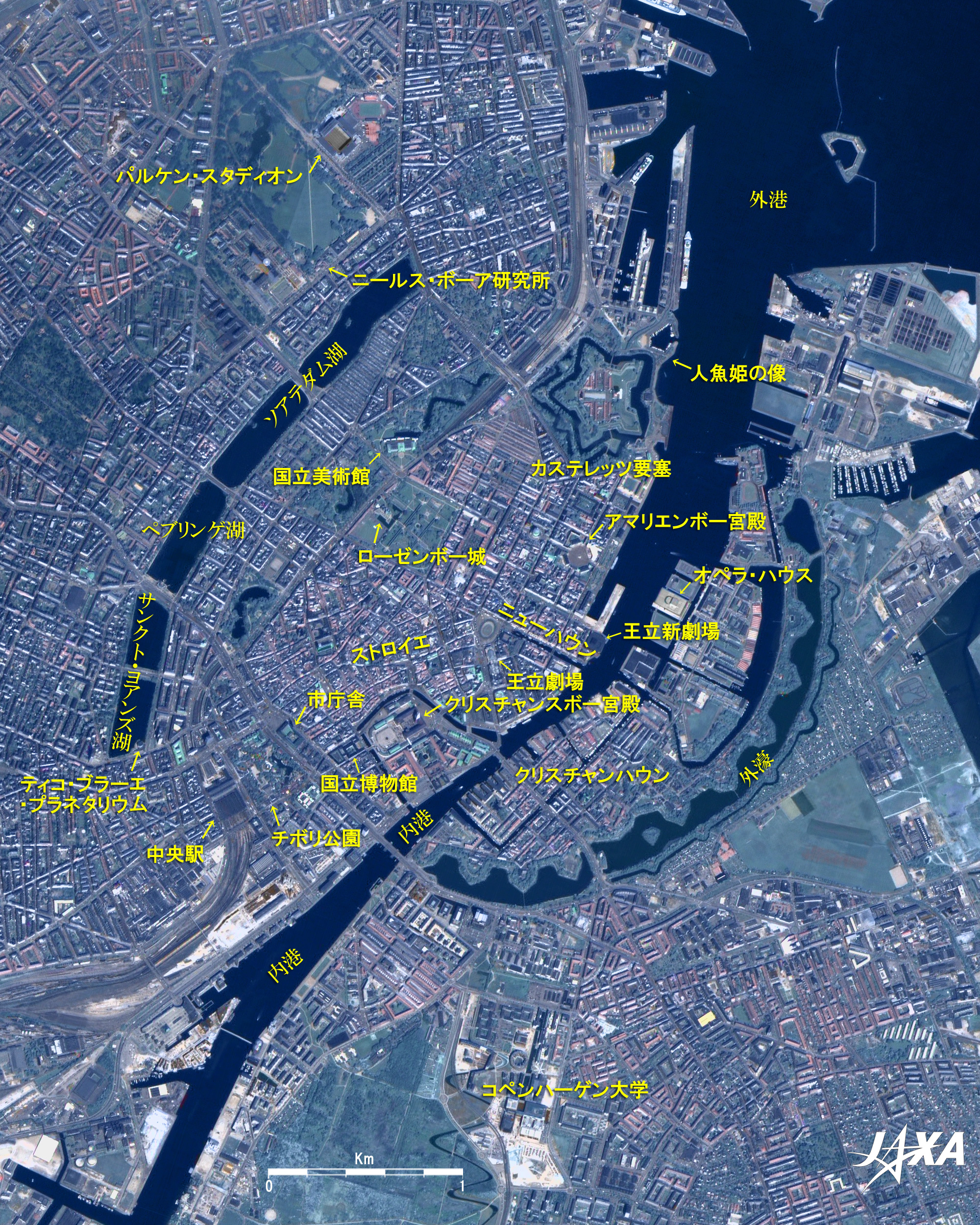 デンマークコペンハーゲン市内地図電車バス路線図