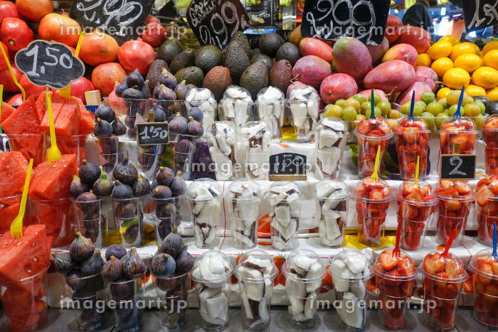 サン・ジョセップ市場のジュース屋 - No: 22704789写真素材なら「写真AC」無料 フリー ダウンロードOK