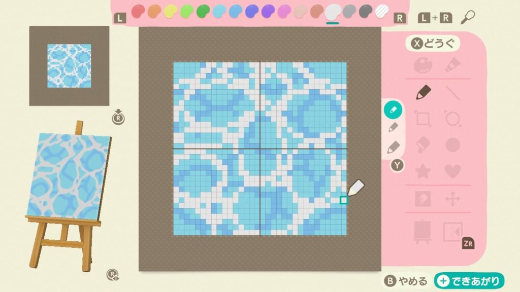 どうぶつの森 地面・タイル系マイデザイン19種類QRコード 描き方も有り ピクセルのすばこ