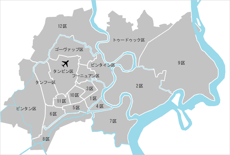 ベトナムホーチミン市のベクトル地図のイラスト素材・ベクター Image 134957344