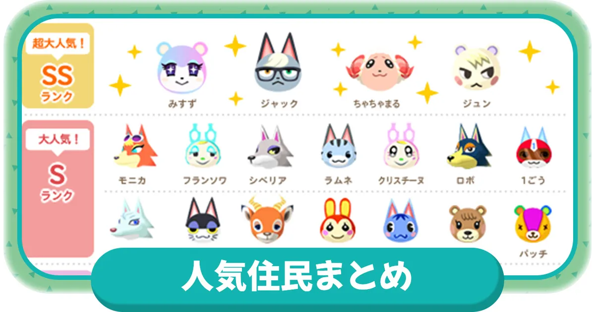 あつ森 住民の人気ランキング2025年 最新版あつまれどうぶつの森 ゲームエイト