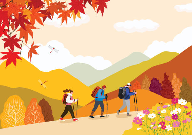 フリーイラストハイキングに出かける男性パブリックドメインQ：著作権フリー画像素材集