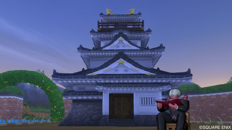 ドラクエ10 新家キット「大きなお城の家」画像。デフォルト＋ ドラテン